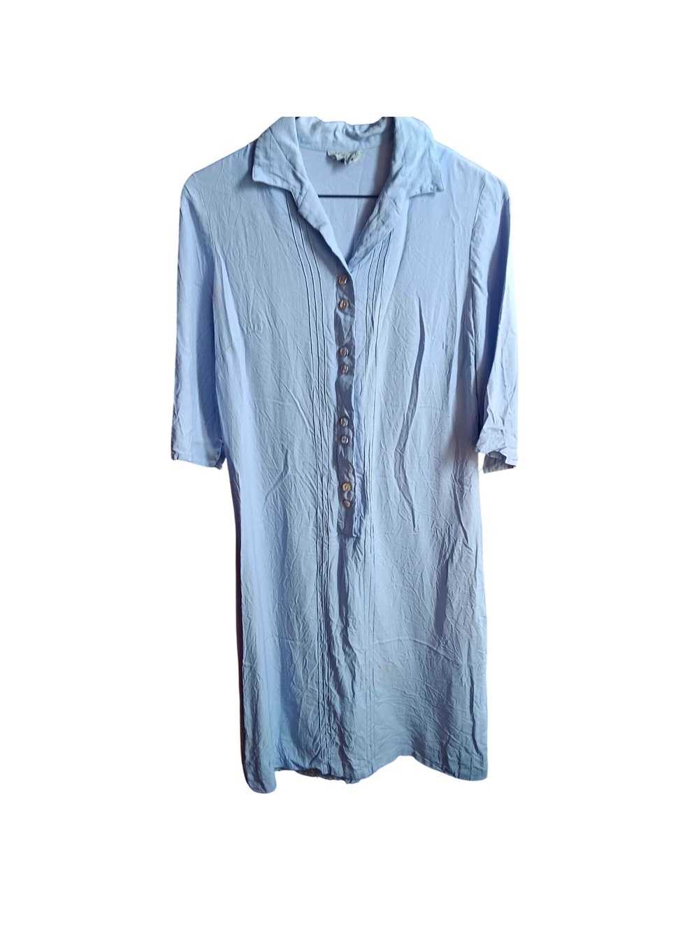 Vintage Nelly Don 1940's Dress sz 8 Medium Rayon Gabardine 3/4 Sleeves Pintuck